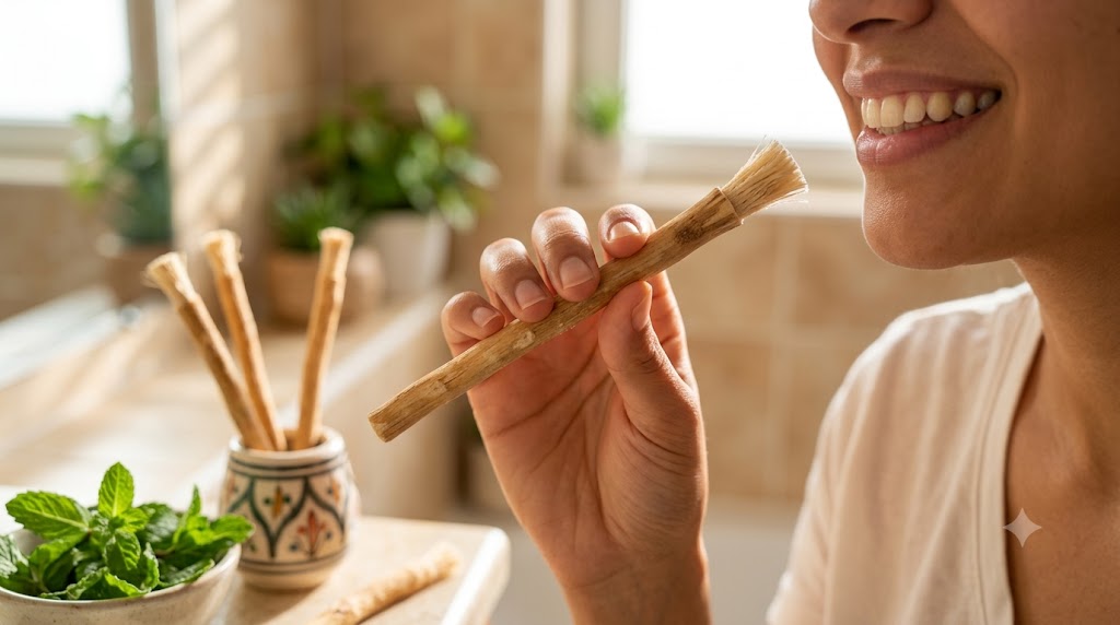 چوب مسواک (سواک) چگونه به سلامت لثه و سفید شدن دندان کمک می‌کند؟ کارنیکا استور